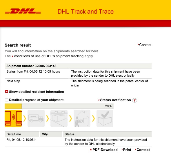 verzendstatus zalando dhl